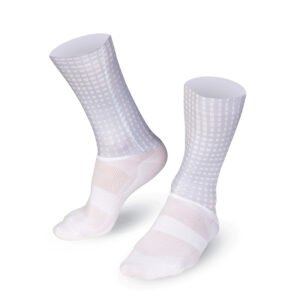Bioracer Technical Socks Op Art kerékpáros zokni, légáteresztő, kényelmes, fehér