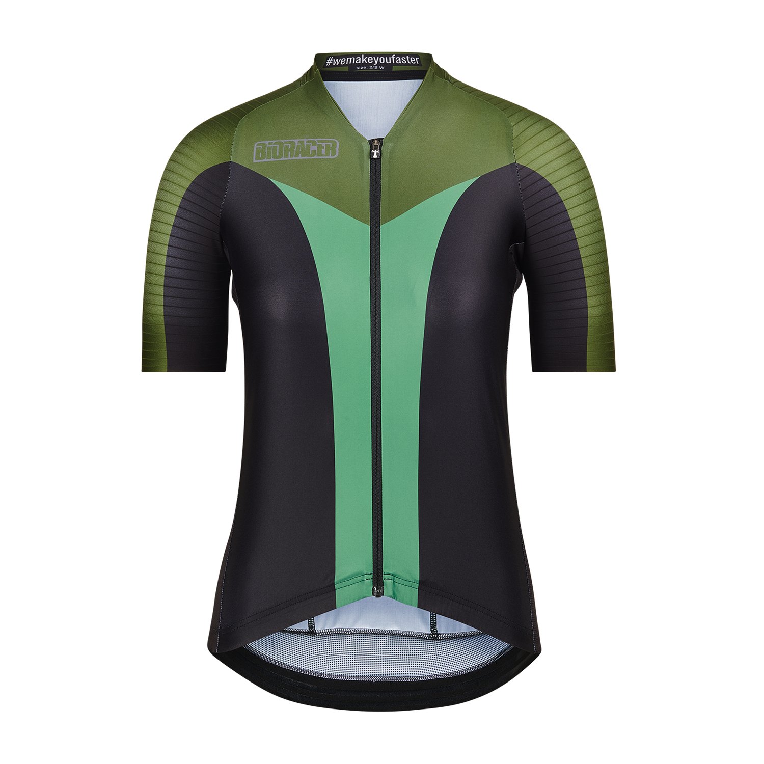 Bioracer Icon Women’s Jersey Block női kerékpáros mez, légáteresztő, kényelmes, fekete zöld Bioracer Icon Women’s Jersey Block női kerékpáros mez, légáteresztő, kényelmes, fekete zöld