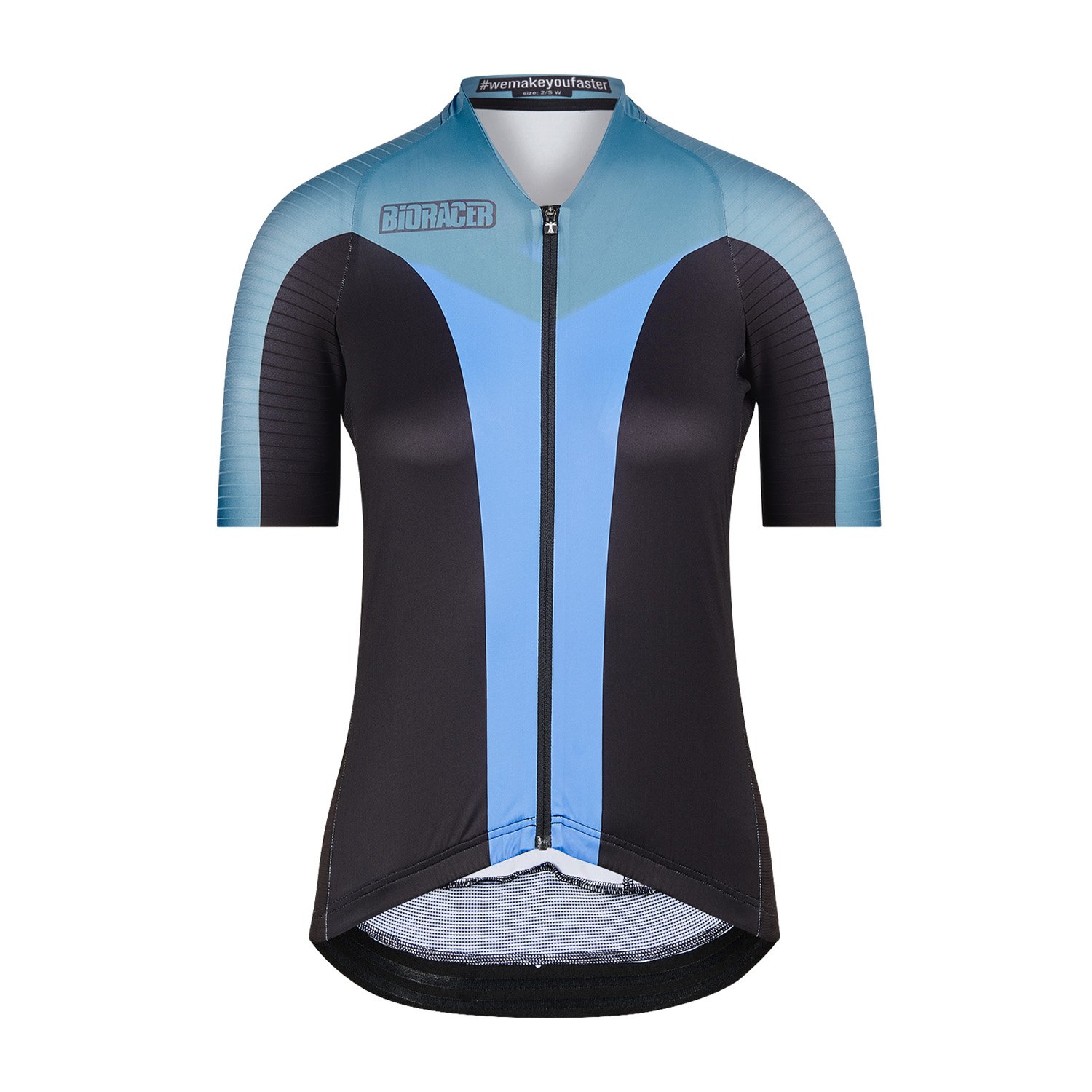 Bioracer Icon Women’s Jersey Block női kerékpáros mez, légáteresztő, kényelmes, fekete kék