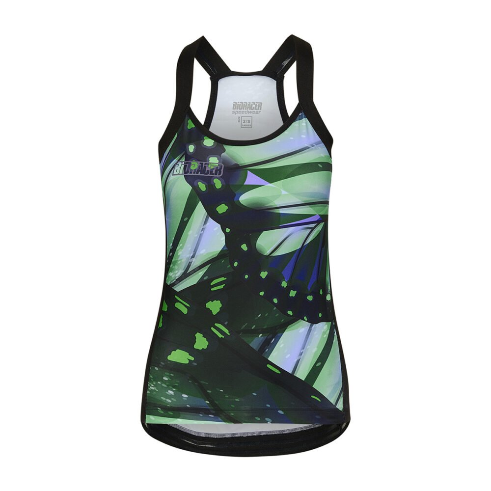 Bioracer Icon Women’s Tan Top Papillon női kerékpáros top, légáteresztő, kényelmes, zöld