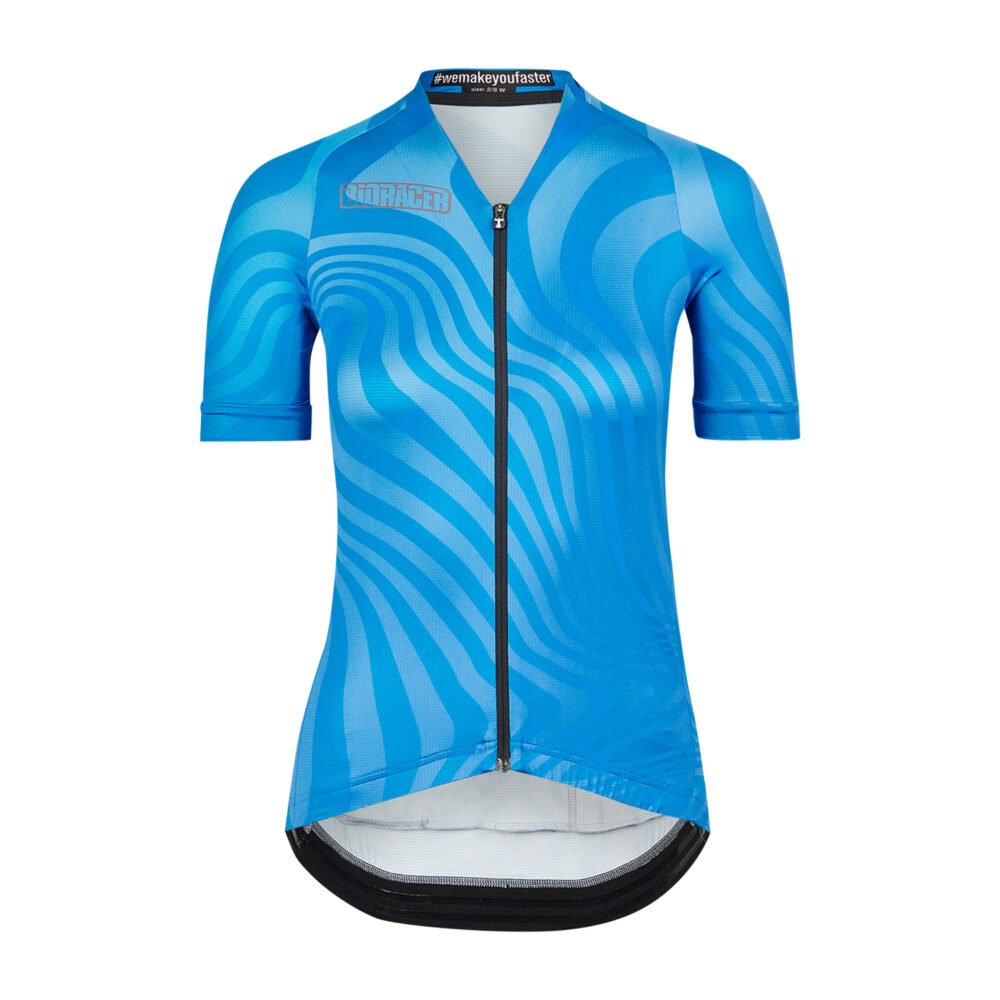 Bioracer Icon Women’s Jersey Metalix Flow női kerékpáros mez, aerodinamikus, légáteresztő, kék
