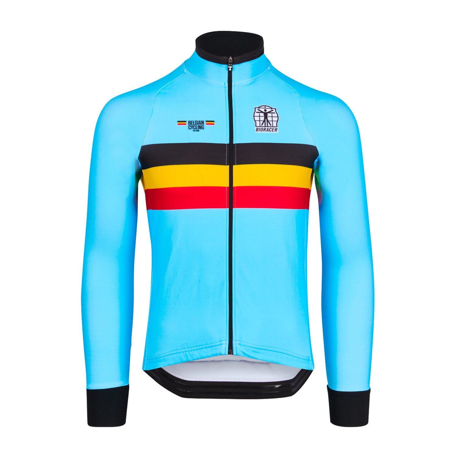 Bioracer Official Belgian Cycling Icon Tempest Jacket férfi kerékpáros kabát, szélálló, vízálló, kék