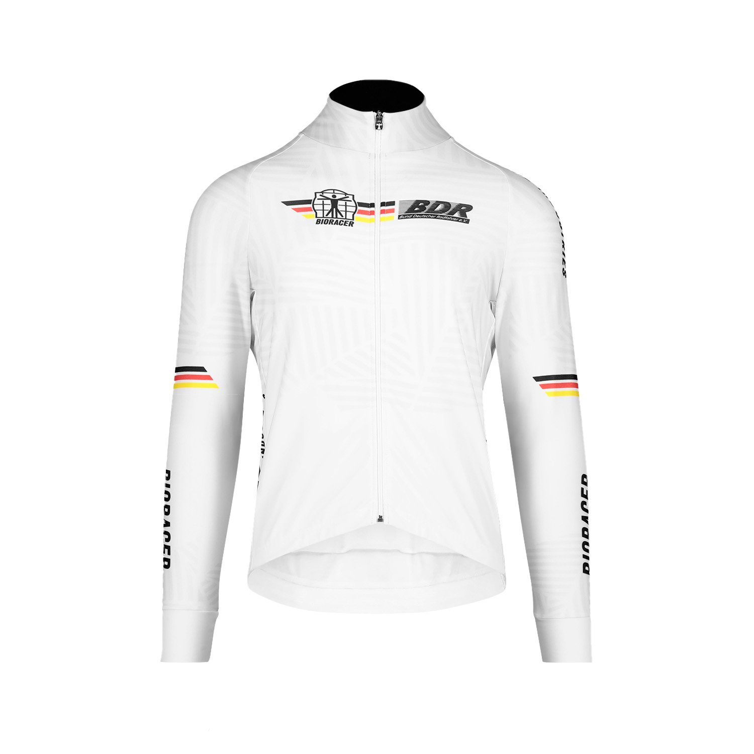 Bioracer Official German Cycling Icon Tempest Jacket férfi kerékpáros kabát, szélálló, vízálló, fehér