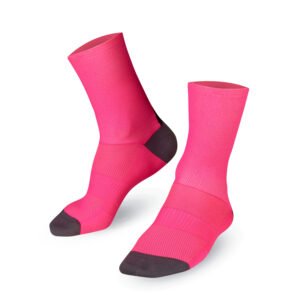 Bioracer Classic Socks kerékpáros zokni, kényelmes, légáteresztő, jól látható, neon rózsaszín