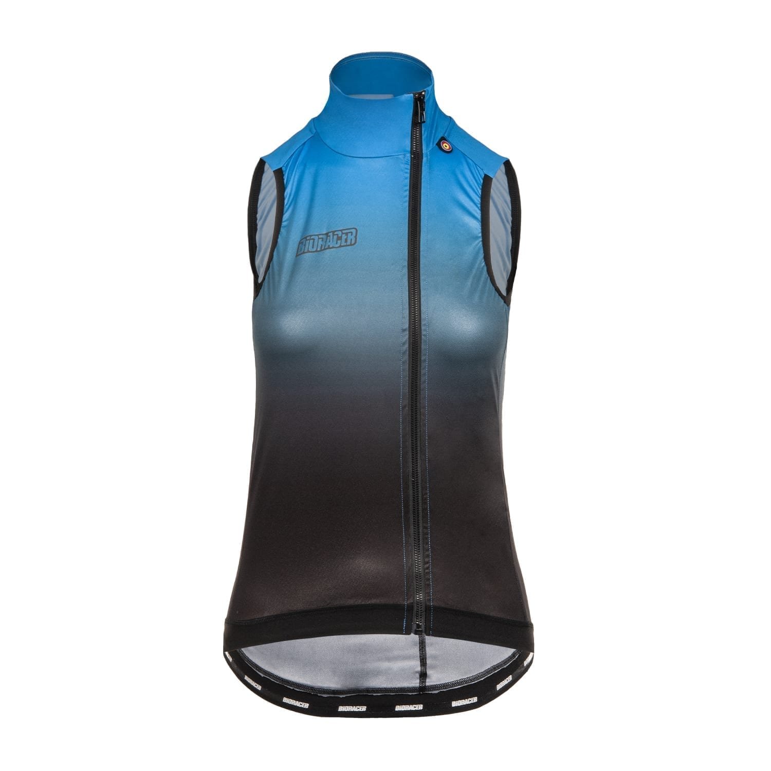 Bioracer Vesper Gilet női kerékpáros mellény, szélálló, könnyű, fekete kék