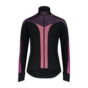 Bioracer Vesper Tempest Pixel Women’s Jacket női kerékpáros kabát, szélálló, vízlepergető, fekete lila rózsaszín
