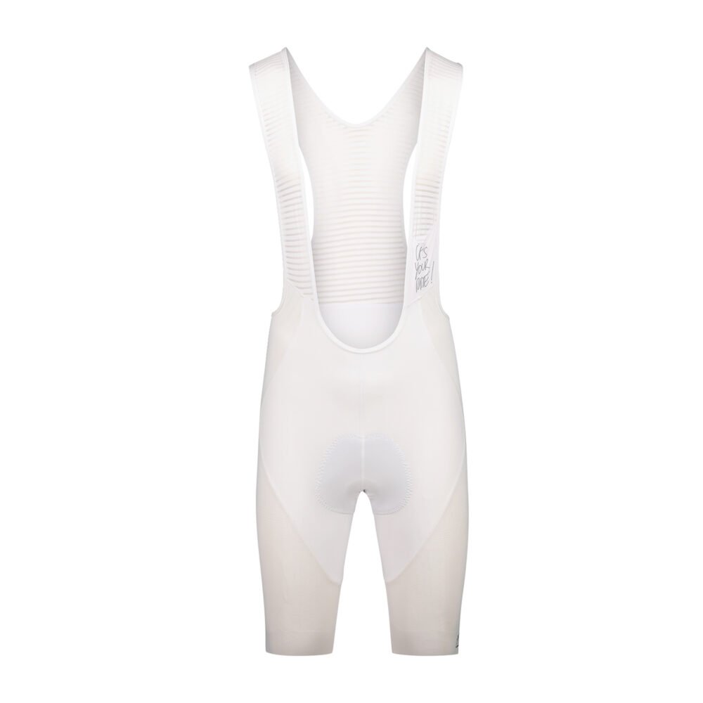 Bioracer Epic kerékpáros kantáros nadrág (bibshort), fehér, kényelmes, légáteresztő, prémium anyagok