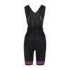 Bioracer Icon Women's Bibshorts, női kerékpáros kantáros nadrág (bibshort), kényelmes, légáteresztő, fekete lila