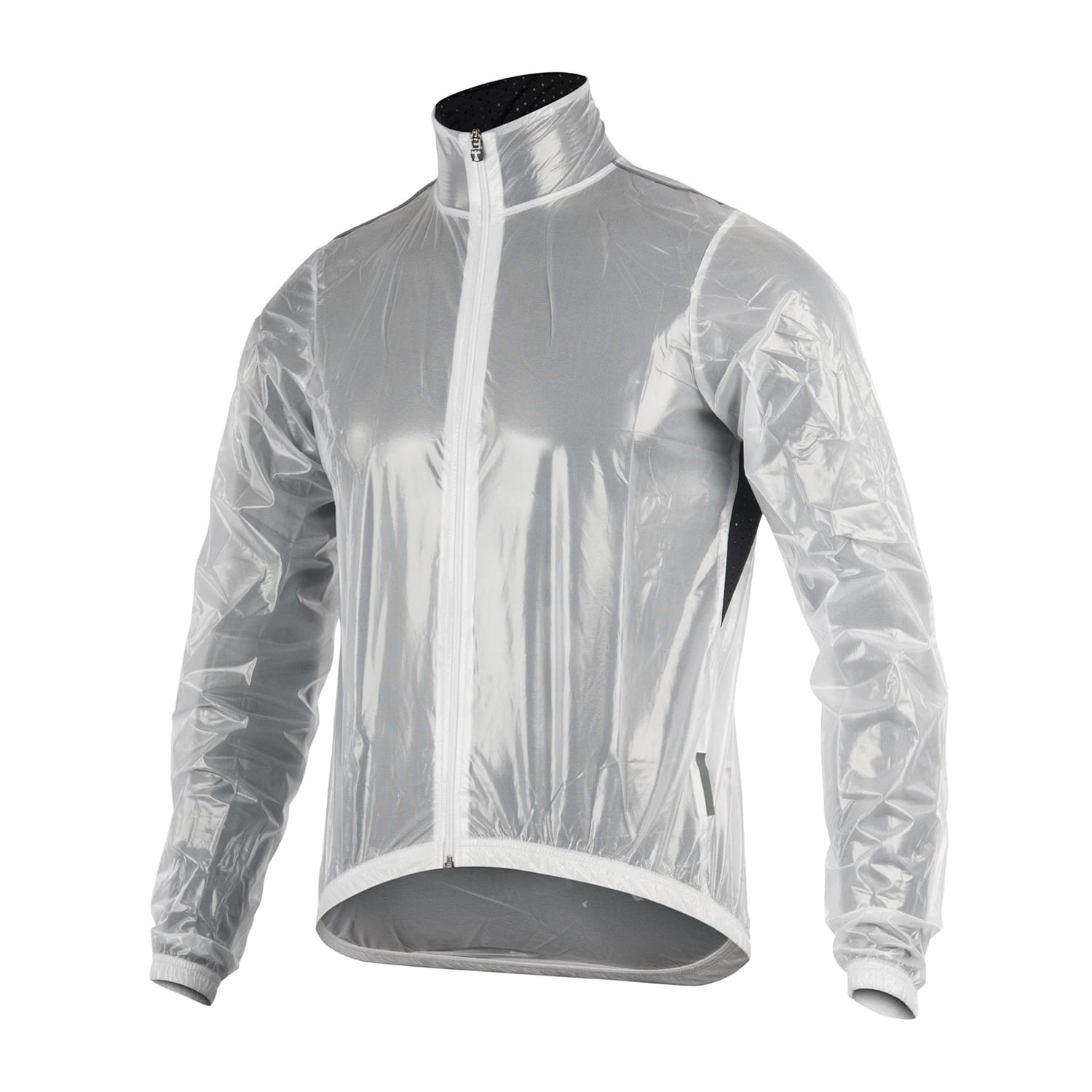 Bioracer Cristallon Jacket Transparent átlátszó kerékpáros eső kabát, szélálló, vízlepergető, világos, szürke ezüst