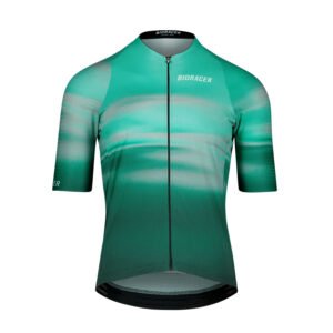 Bioracer Icon Rouleur Jersey, kerékpáros mez, kényelmes, légáteresztő, zöld