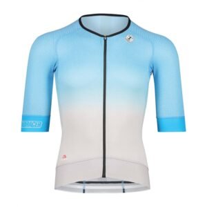 Bioracer Speedwear Cooling Jersey férfi kerékpáros mez, légáteresztő, hűtő hatású, kényelmes, szürke/azúr