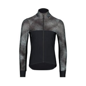 Bioracer Spitfire Tempest Light Jacket OP Art kerékpáros kabát, szélálló, vízlepergető, fekete kék mintás