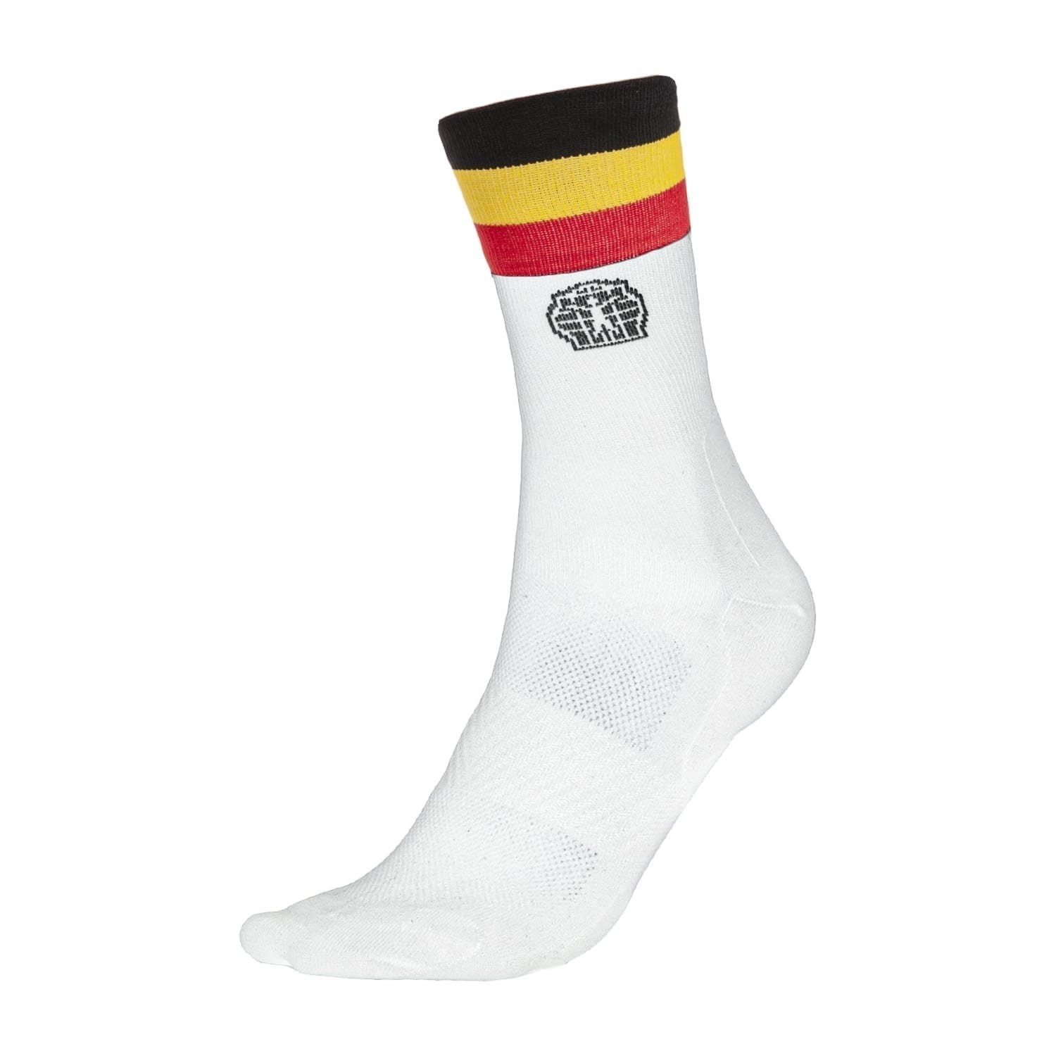 Bioracer Official Belgian Cycling Socks kerékpáros zokni, kényelmes, légáteresztő, fehér