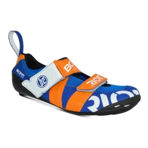 Bont Riot TR+ triatlon országúti kerékpáros cipő, gyors rögzítés, hőformázható, kék narancssárga
