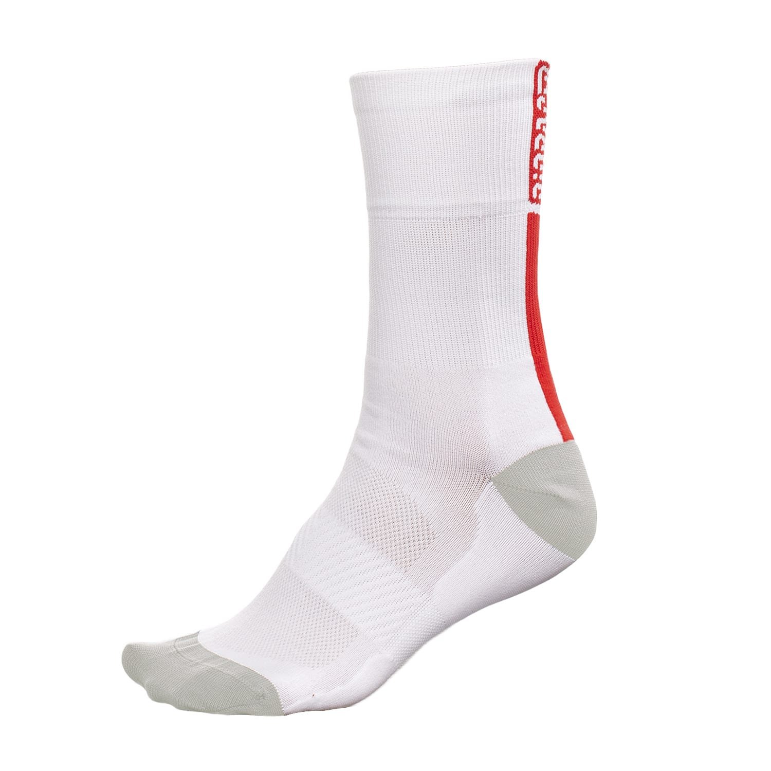 Bioracer Summer Socks White kerékpáros zokni, légáteresztő, könnyű, fehér piros Bioracer Summer Socks White kerékpáros zokni, légáteresztő, könnyű, fehér piros
