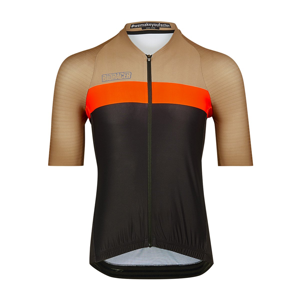 Bioracer Icon Jersey Block kerékpáros mez, légáteresztő, kényelmes, fekete barna sárga Bioracer Icon Jersey Block kerékpáros mez, légáteresztő, kényelmes, fekete barna sárga