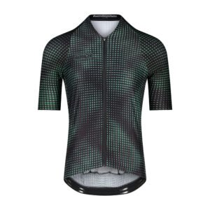 Bioracer Icon Jersey Op Art Dark Green férfi kerékpáros mez, légáteresztő, zöld