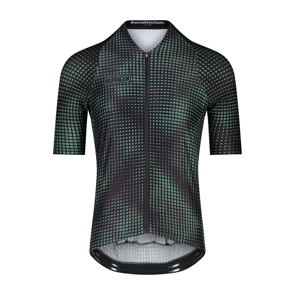 Bioracer Icon Jersey Op Art Dark Green férfi kerékpáros mez, légáteresztő, zöld