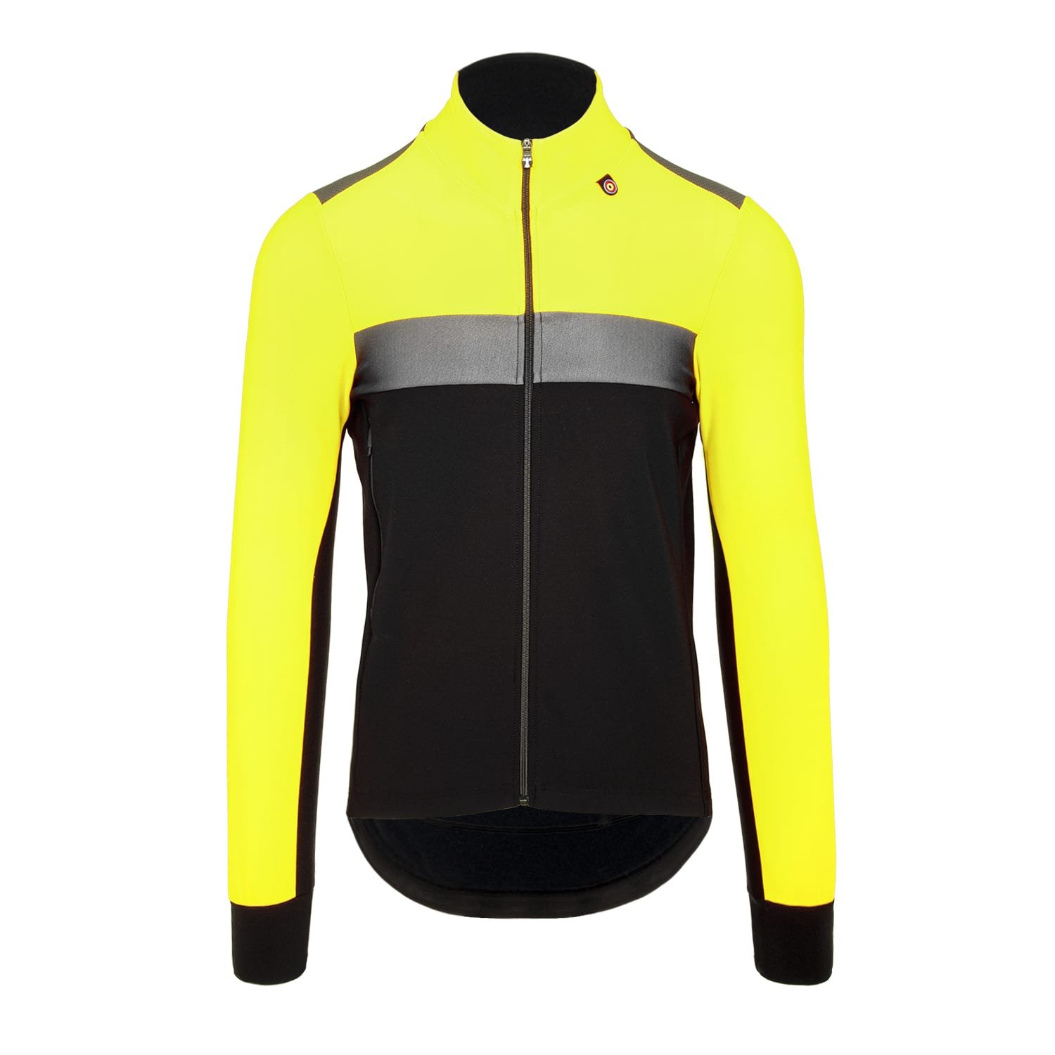 Bioracer Spitfire Tempest Jacket kerékpáros kabát, szélálló, vízlepergető, jól látható, fekete neon sárga