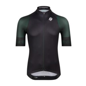 Bioracer Icon Classic Jersey Black Dark Green férfi kerékpáros mez, légáteresztő, fekete zöld