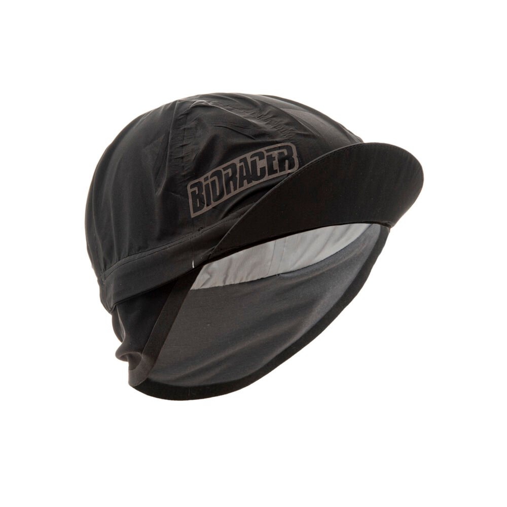 Bioracer Taped Rain Cap vízálló kerékpáros sapka, hegesztett varrásokkal, fekete