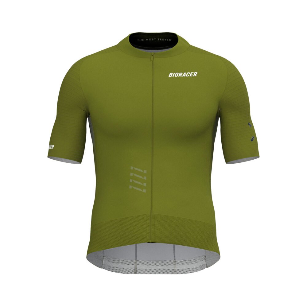 Bioracer Epic Jersey légáteresztő, testhezálló, gyors száradású kerékpáros mez, thyme zöld