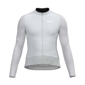 Bioracer Epic Long Sleeve Jersey légáteresztő, testhezálló, gyors száradású kerékpáros mez, világos szürke