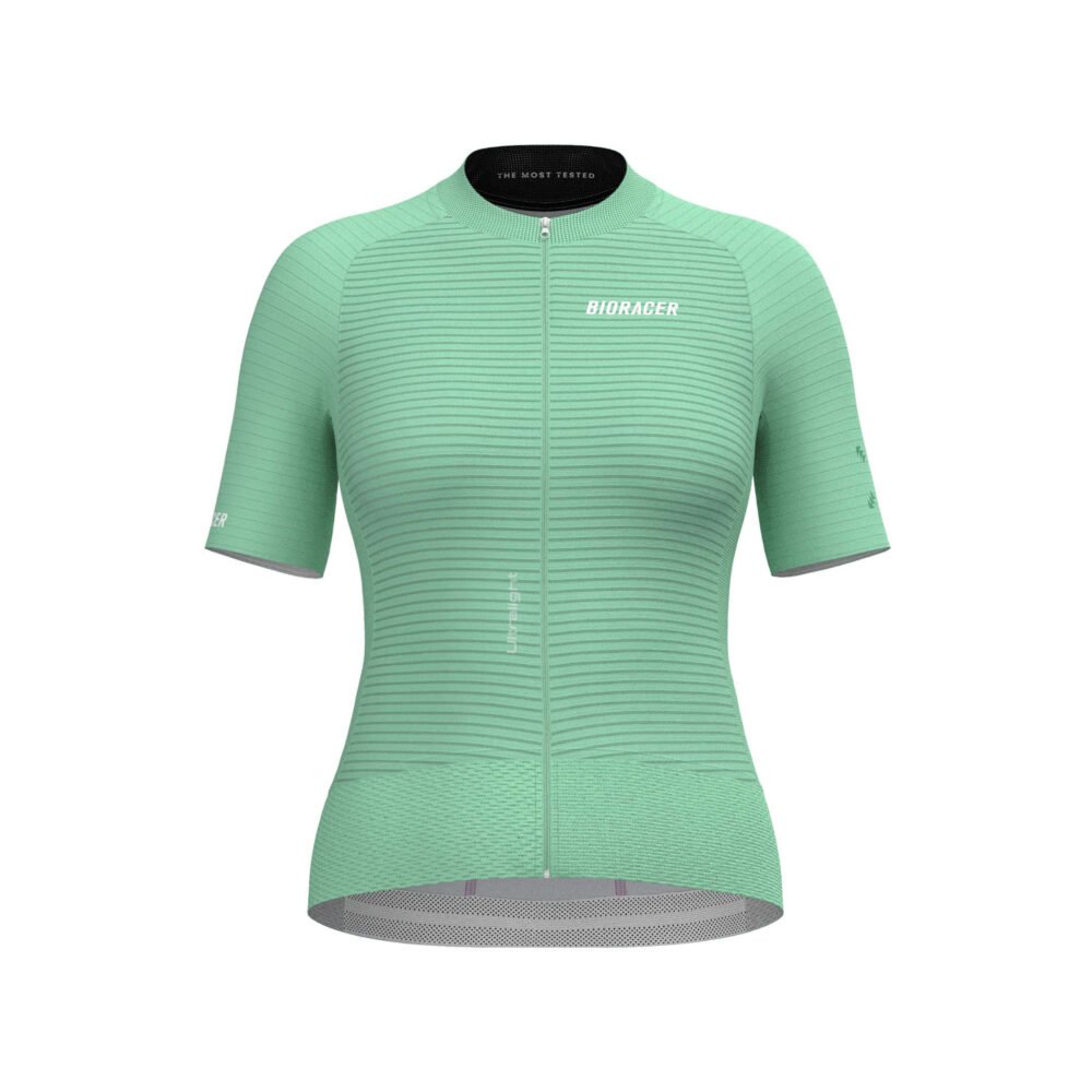 Bioracer Epic Ultralight Women’s Jersey női kerékpáros mez, ultrakönnyű, légáteresztő, UV-védelemmel, zöld
