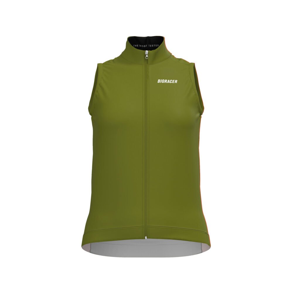 Bioracer Icon Women’s Gilet női kerékpáros mellény, szélálló, légáteresztő, könnyű, thyme zöld
