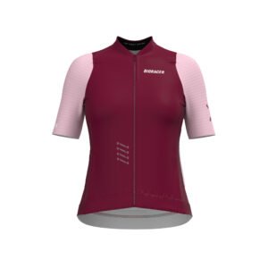 Bioracer Bioracer Icon Women’s Jersey női kerékpáros mez, légáteresztő, testhezálló, gyors száradású, bordó pink rózsaszín
