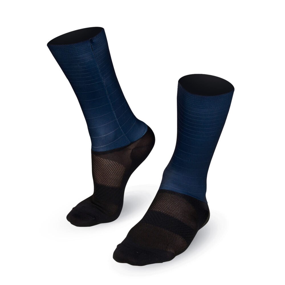 Bioracer Tech Socks légáteresztő, kompressziós, gyors száradású kerékpáros zokni, nautica sötét kék​