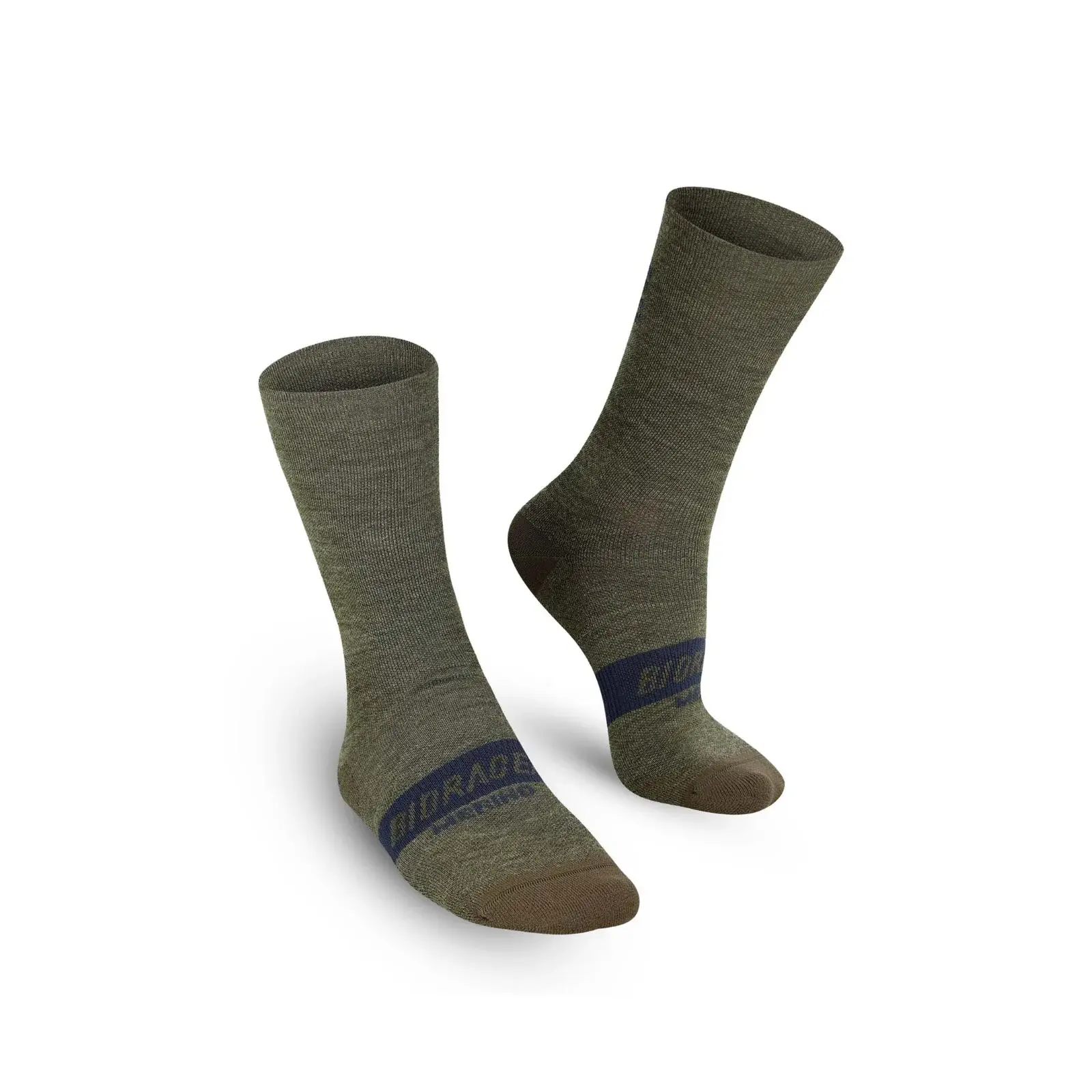 Bioracer Thermal Merino Socks Olive, kerékpáros zokni, hőszigetelt, merinó gyapjú, légáteresztő, olíva zöld