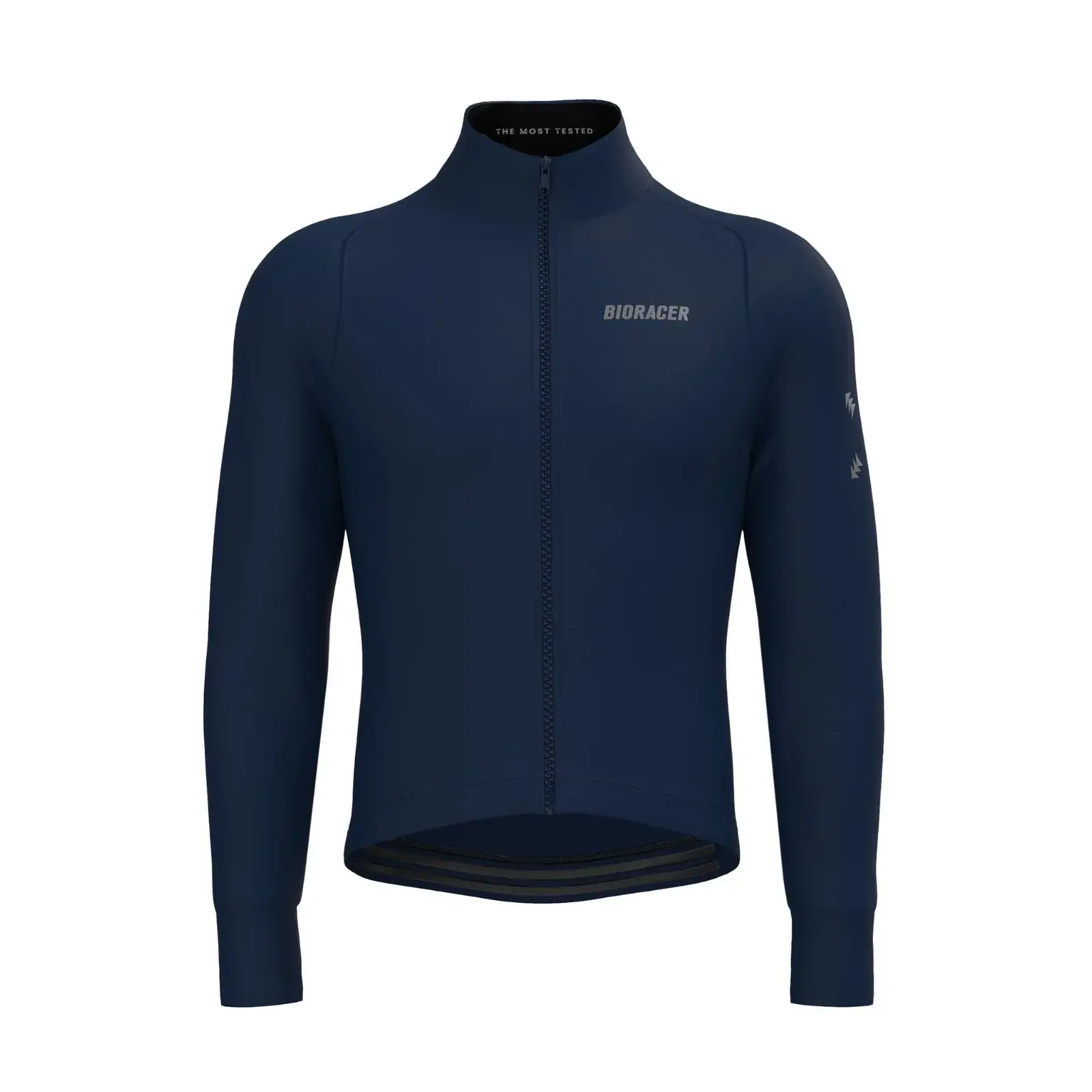 Bioracer Tempest Jacket Misty Nautica, thermo kerékpáros kabát, vízlepergető, szélálló, kék‑szürke