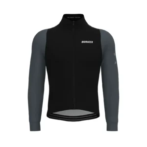 Bioracer Tempest Light Jacket Black Anthracite, középszezoni kerékpáros kabát, vízlepergető, szélálló, fekete‑antracit