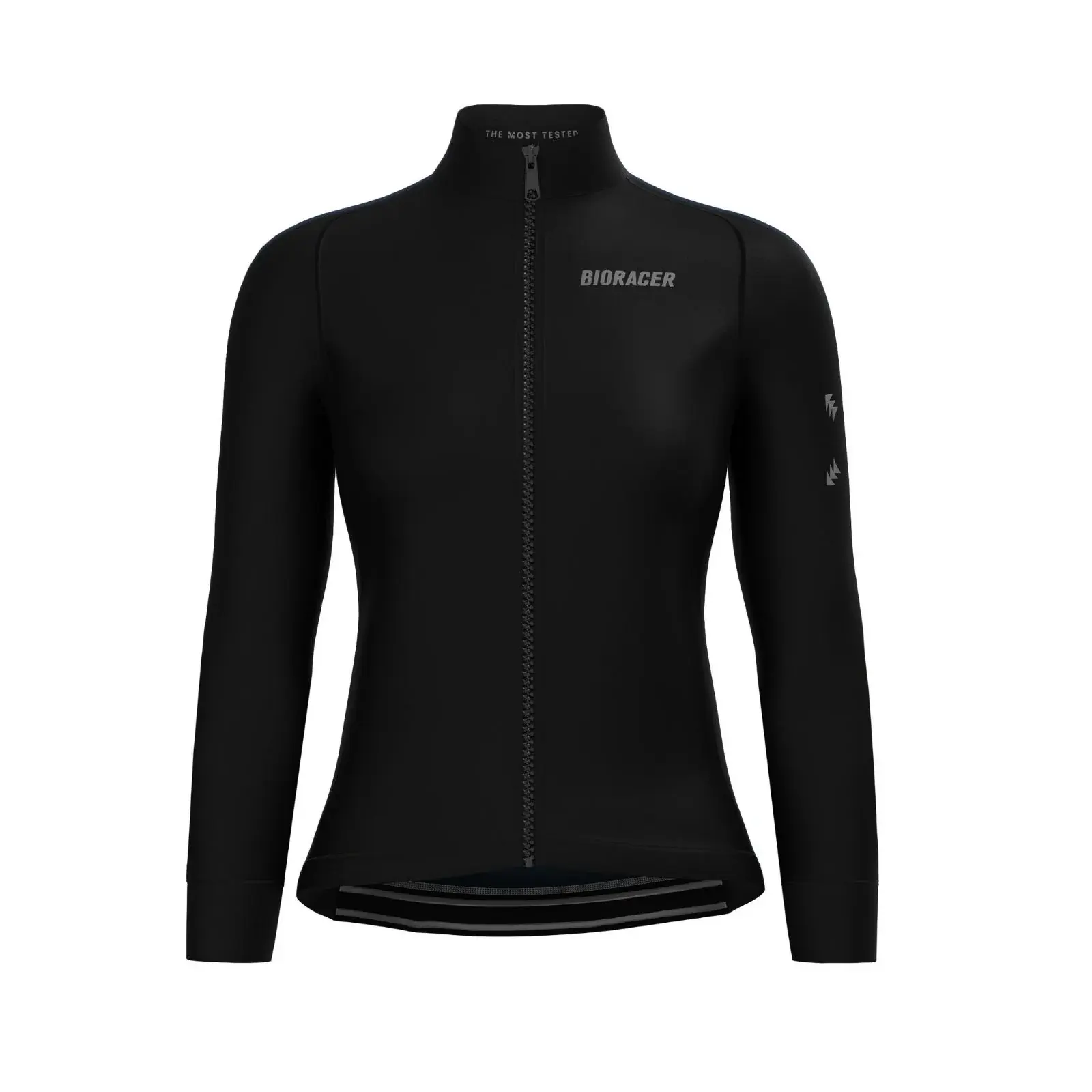 Bioracer Tempest Protect Pixel Women’s Jacket Black, női kerékpáros kabát, szélálló, vízlepergető, magas láthatóságú, fekete