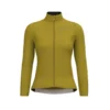 Bioracer Tempest Women’s Jacket Green Curry, női kerékpáros kabát, szélálló, vízlepergető, thermo védelem, zöld mustár sárga